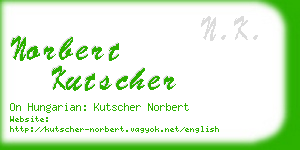 norbert kutscher business card
